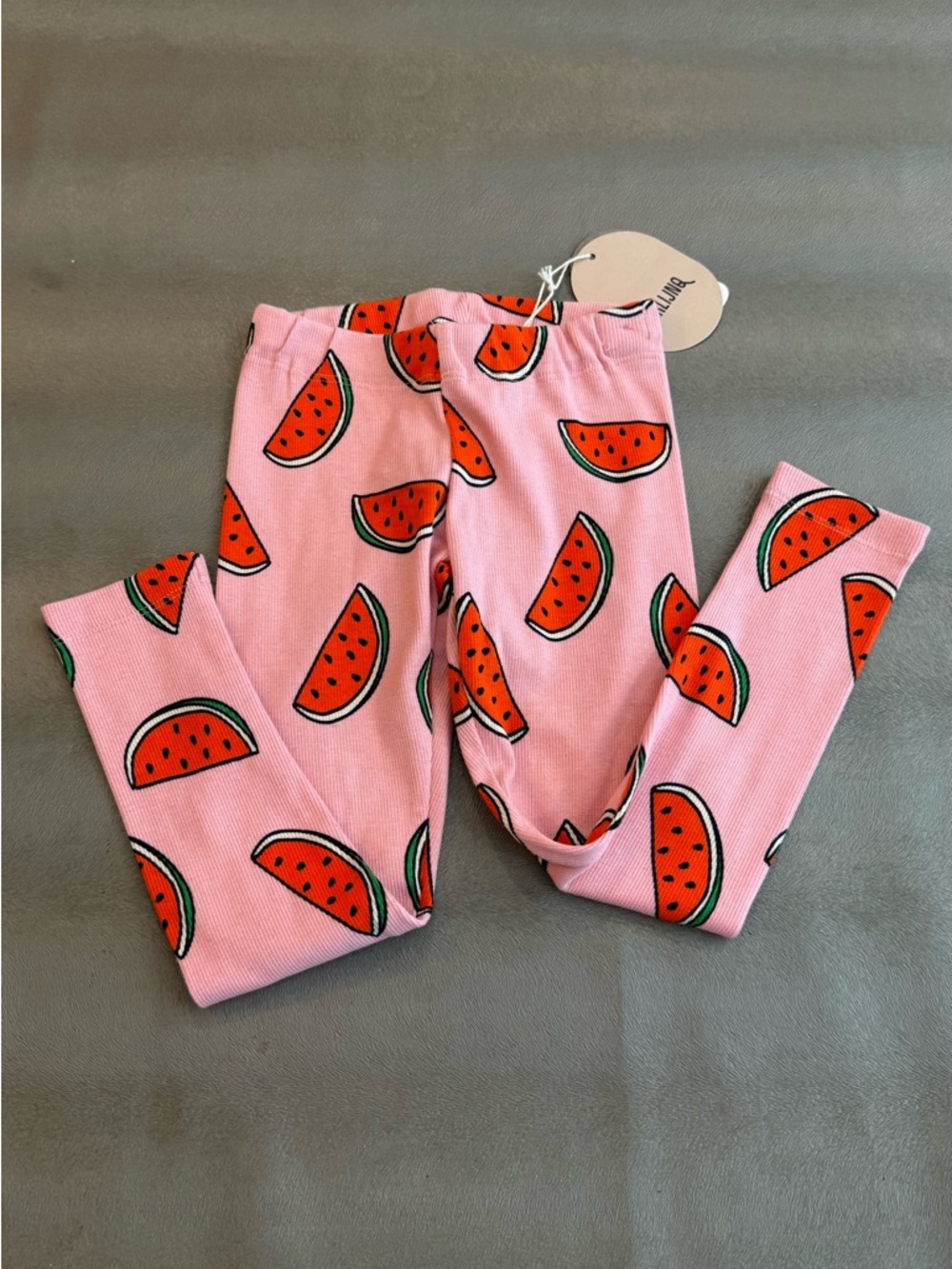 CarlijnQ Pink Watermelon Leggings. Size 4